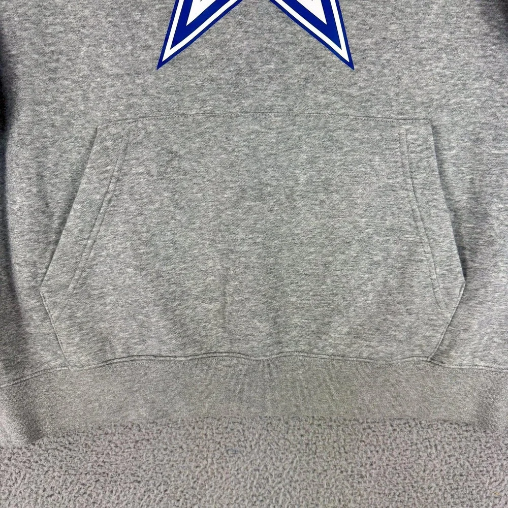 Dallas Cowboys Hoodie Pullover Mens Large Gray NFL Football‎ Fleece Nike